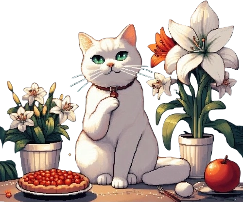 Luna presenting an apple pie