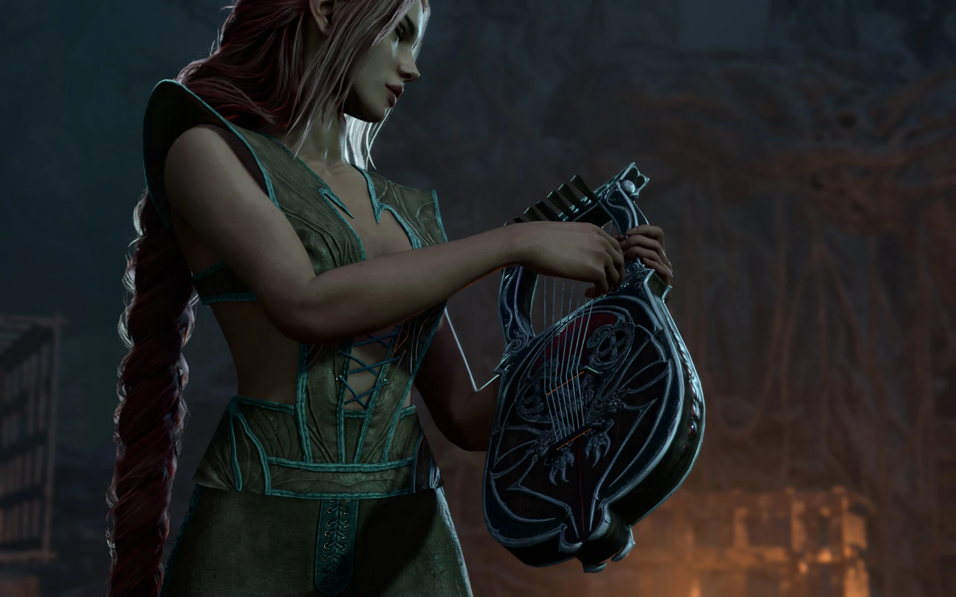 My Baldur's Gate 3 Paladin singing a song to bless the party.